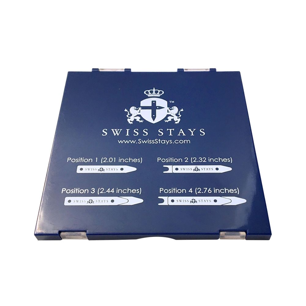 3 Pairs Adjustable Stainless Steel Collar Stays