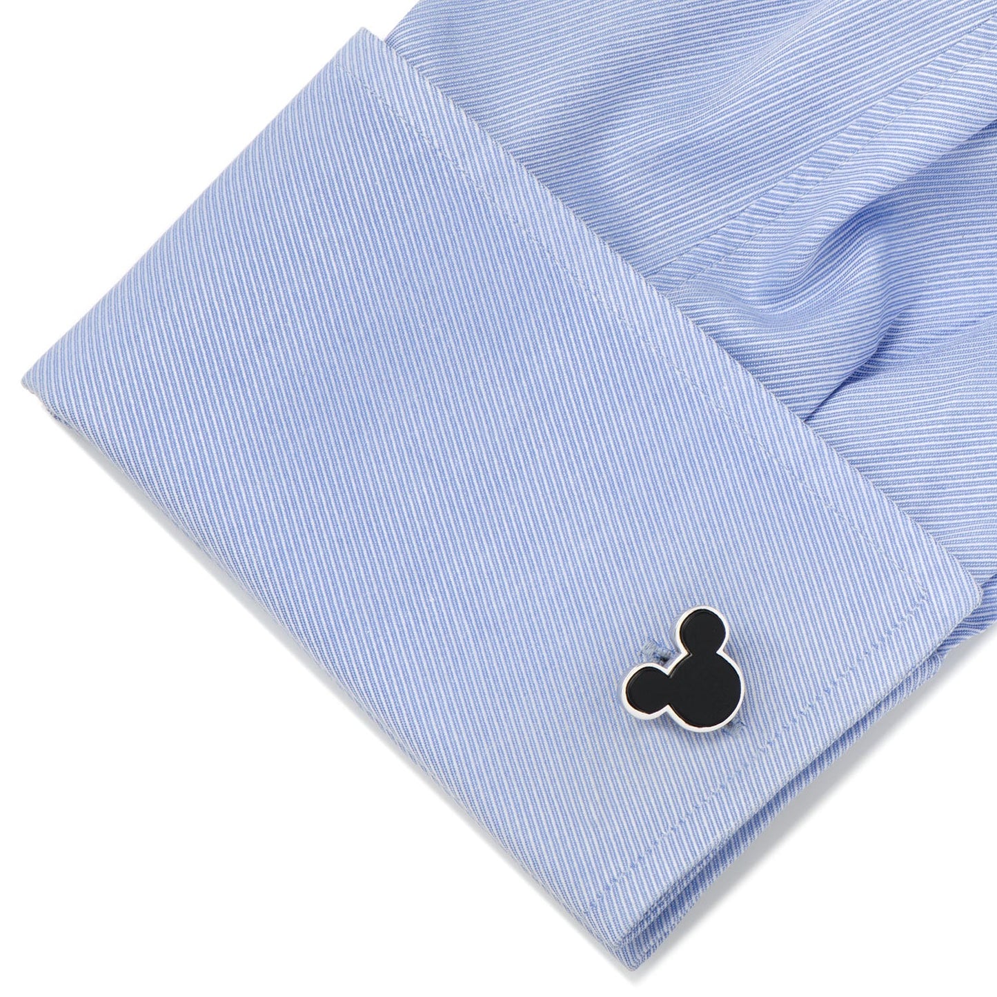 Sterling Silver and Onyx Mickey Mouse Cufflinks