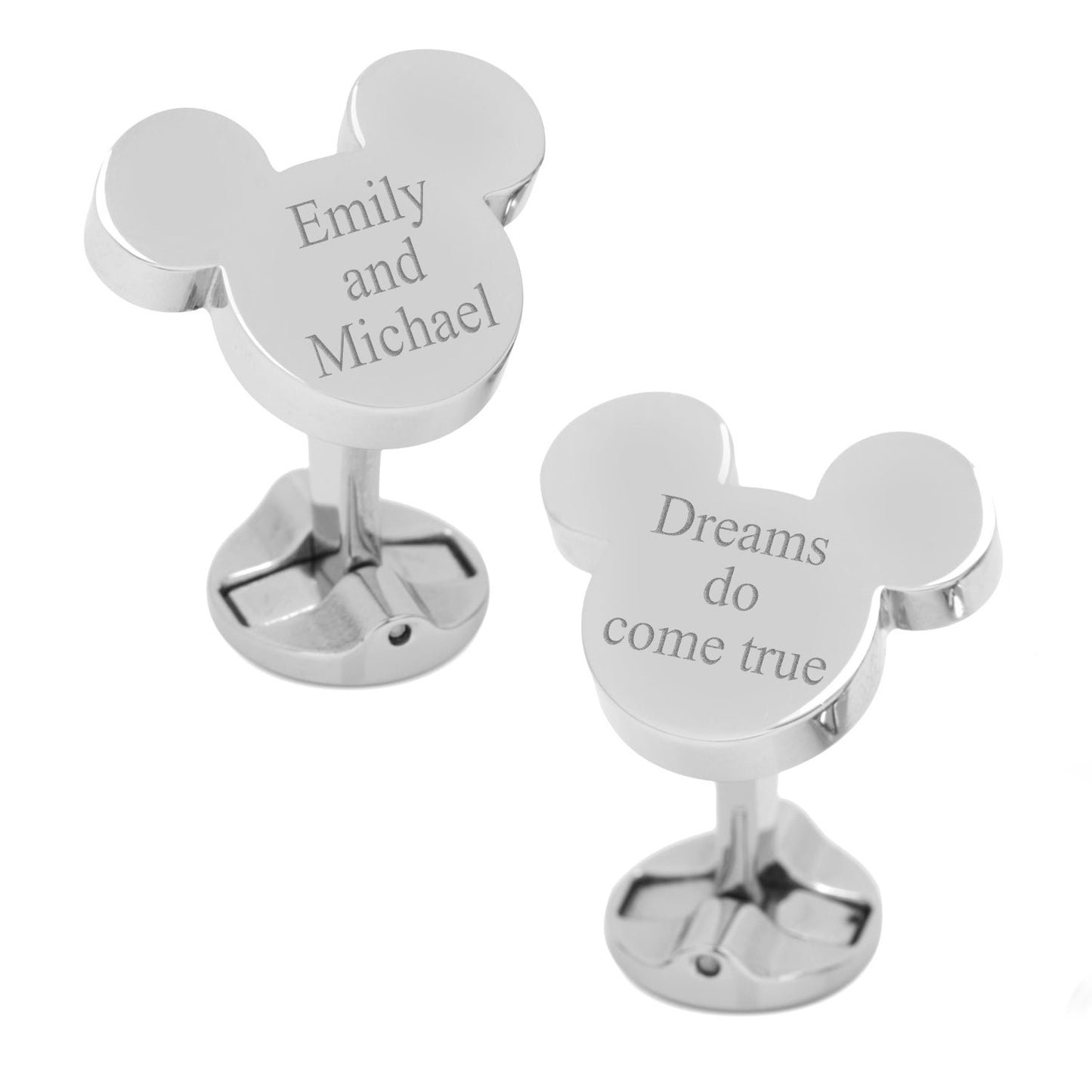 Stainless Steel Mickey Mouse Silhouette Cufflinks