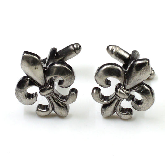 Antique Silver Fleur Di Lis Cufflinks