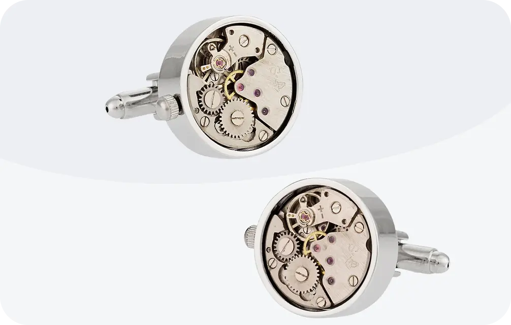 Silver Watch Cufflinks