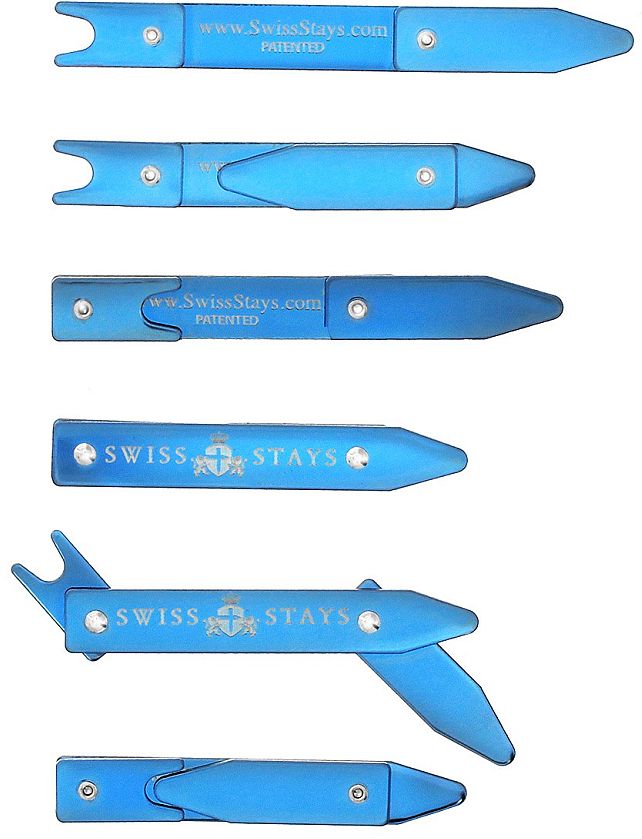 Adjustable Titanium Collar Stays - 3 pack