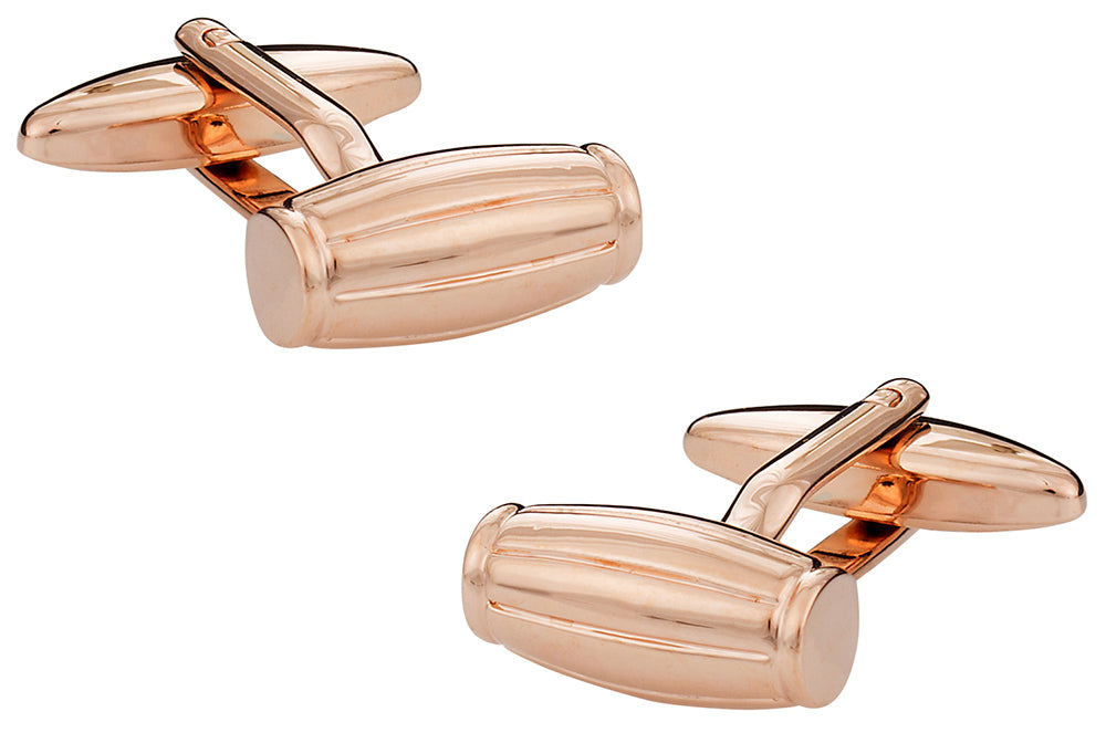 Barrel Cufflinks in Rose Gold