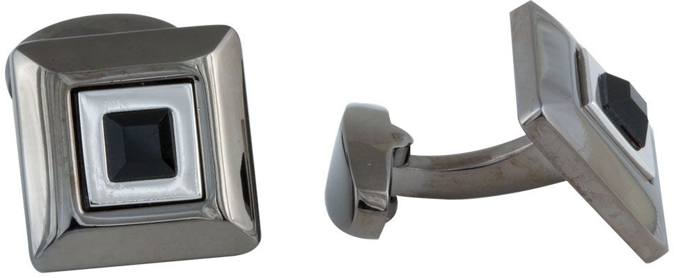 Black Crystal Hematite Cufflinks
