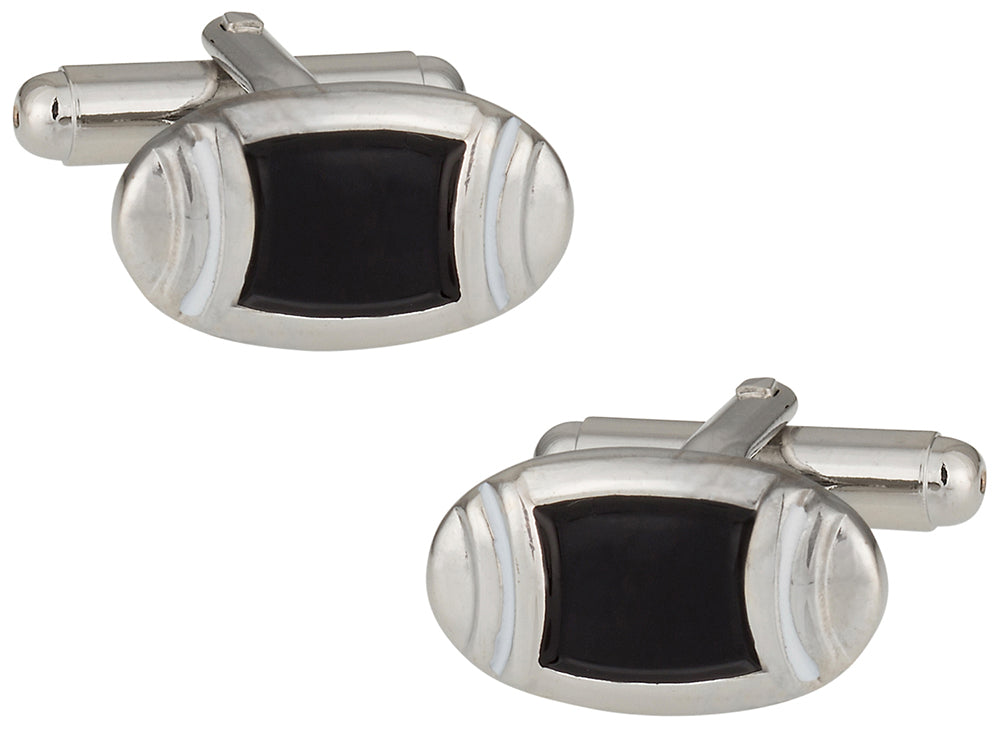 Black Enamel Ovals