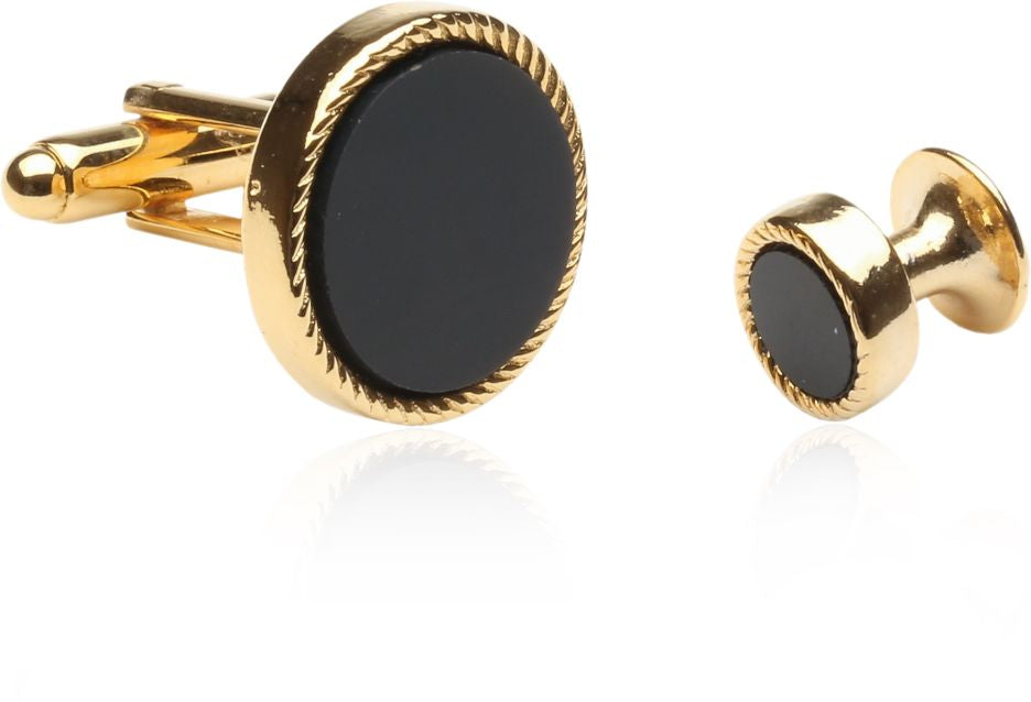 Black Gold Tux Cufflinks and Studs Set