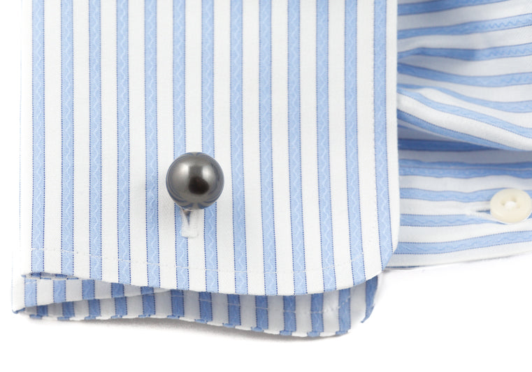 Black Swarovski Pearl Formal Set Cufflinks & Studs