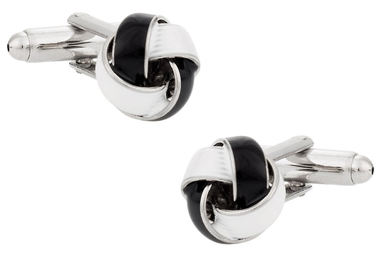 Black & White Knot Cufflinks