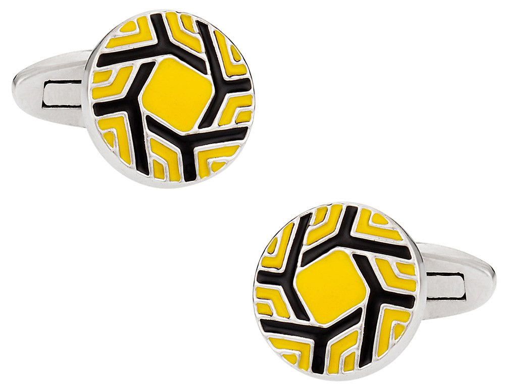 Business Yellow Cufflinks