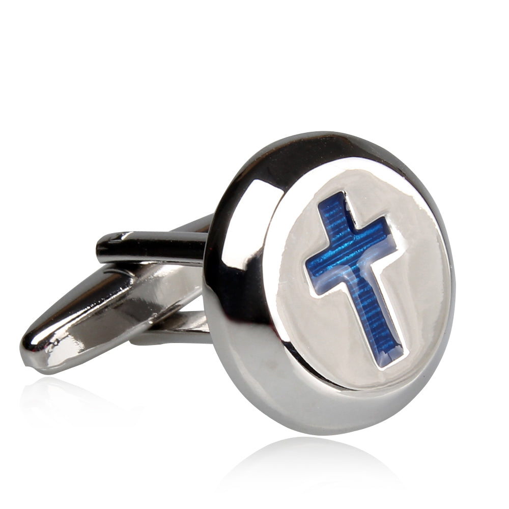 Christian Cross Religious Cufflinks