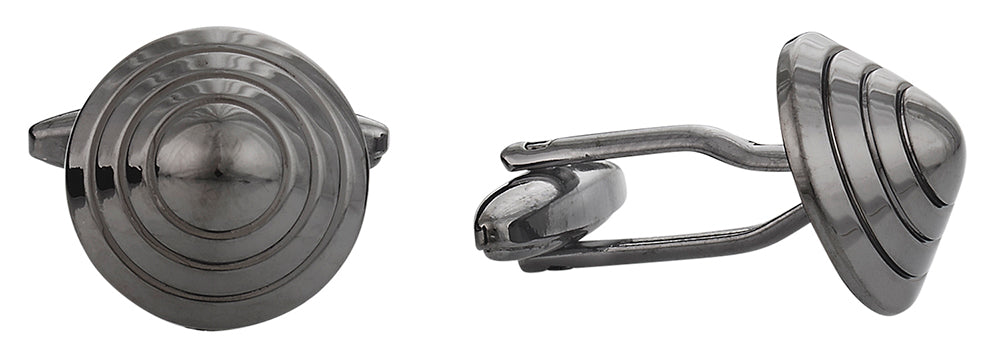 Conical Cufflinks in Gun Metal