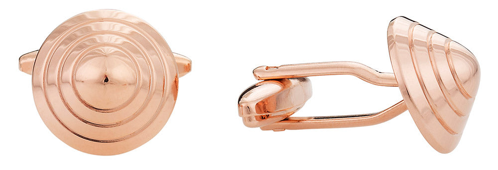 Conical Cufflinks in Rose Gold