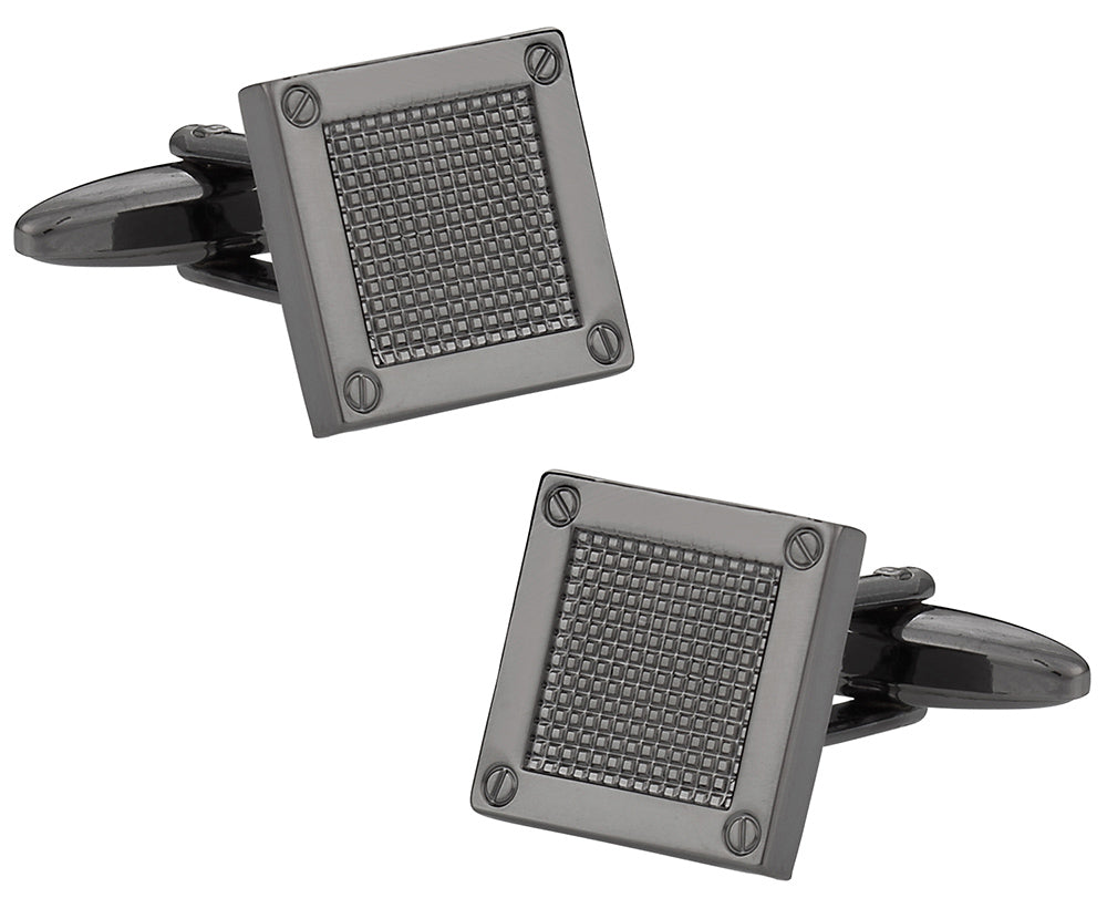Contemporary Gun Metal Cufflinks
