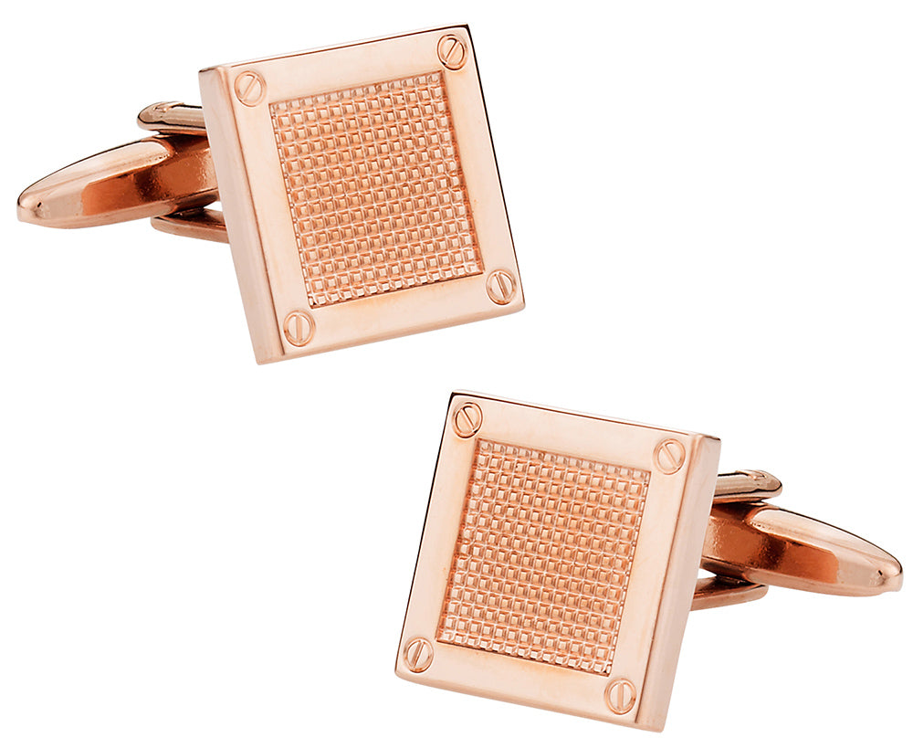 Contemporary Rose Gold Cufflinks