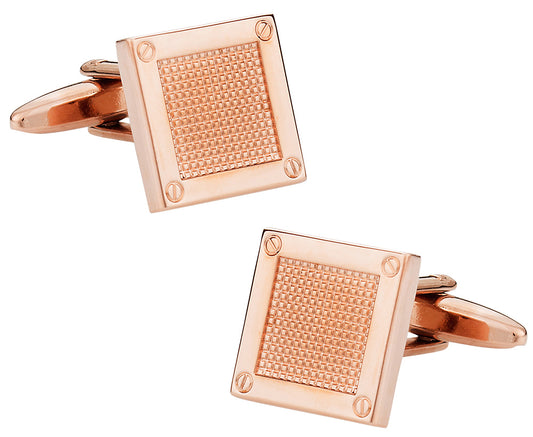 Contemporary Rose Gold Cufflinks