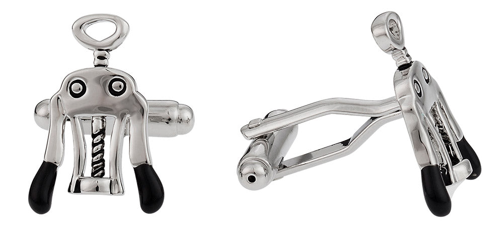 Corkscrew Wine Cufflinks