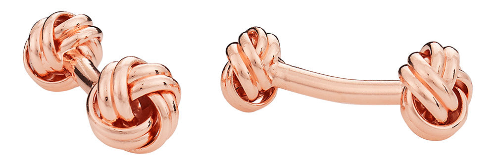 Double Knot Rose Gold Cufflinks