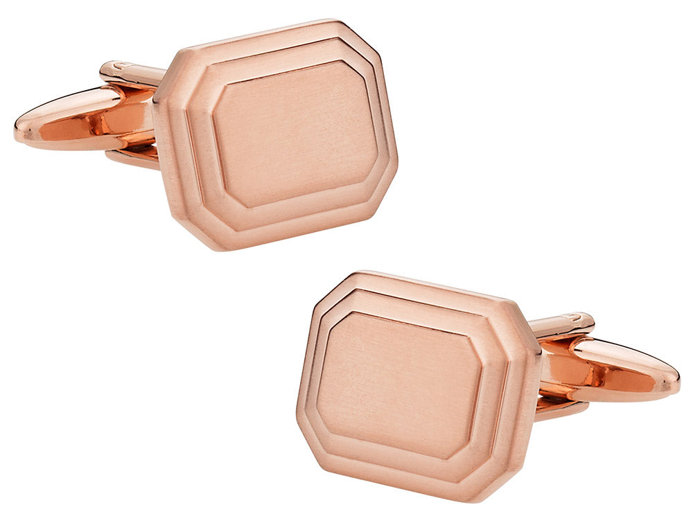Engravable Rose Gold Cufflinks