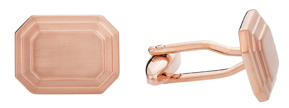 Engravable Rose Gold Cufflinks
