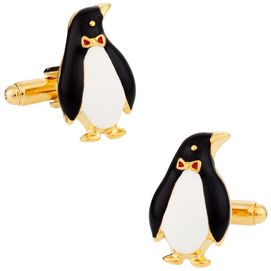 Gold Penguin Cufflinks