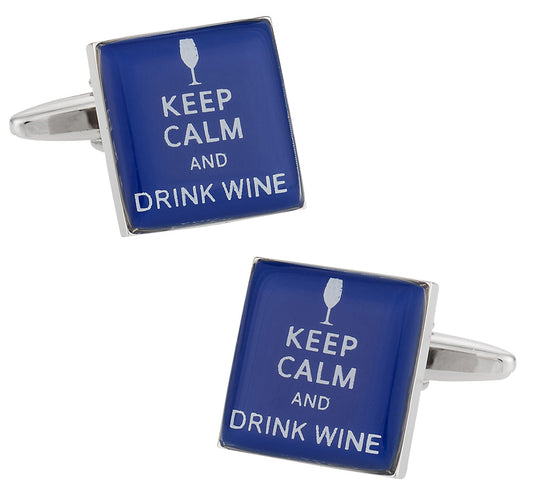 Keep Calm Wine Cufflinks