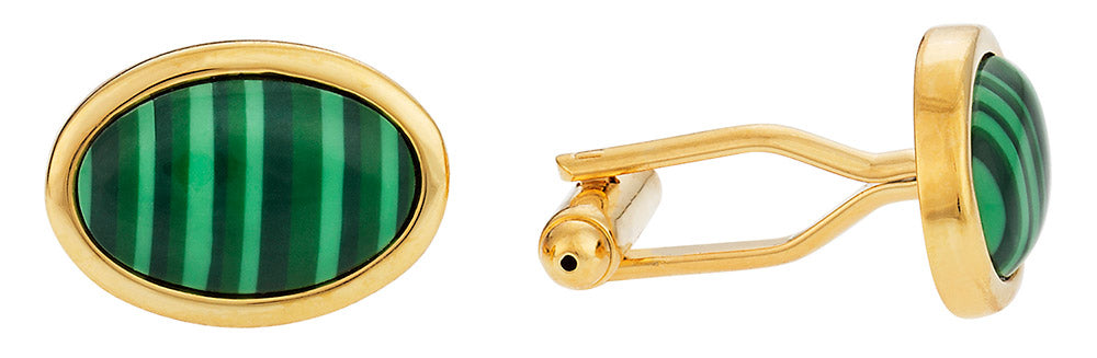 Malachite Gold Cufflinks