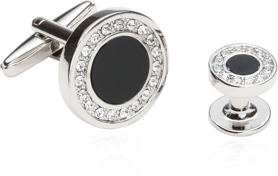 Men's Onyx and Cubic Zirconia Formal Set