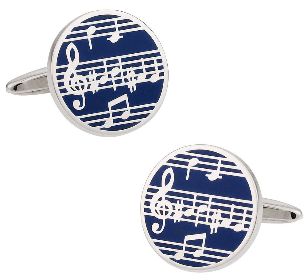 Music Cufflinks in Enamel