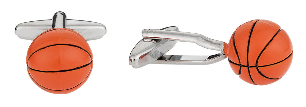 Orange Basketball 3D cufflinks