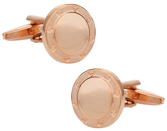 Port Hole Rose Gold Cufflinks
