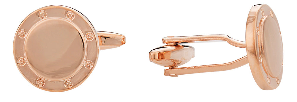 Port Hole Rose Gold Cufflinks