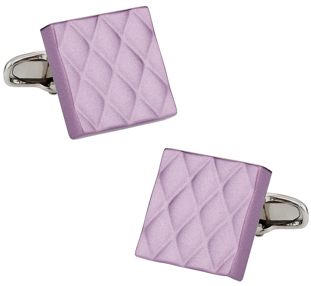 Quilted Metallic Purple Cufflinks