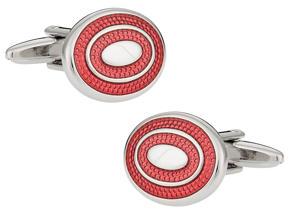 Red Bullseye Cufflinks