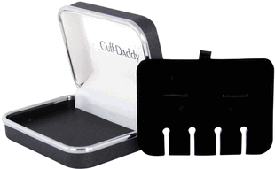 Men's Ribbed Mother of Pearl Silver Tuxedo Cufflinks & Studs