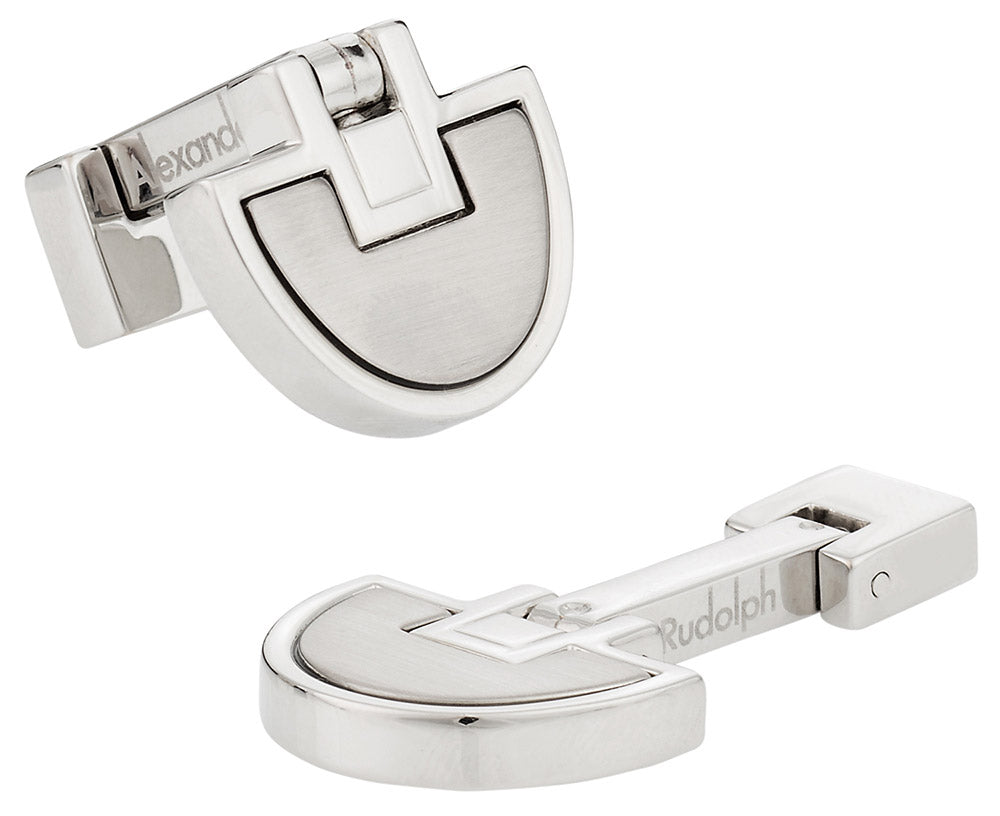 Rudolph Alexander Half Moon Folding Cufflinks