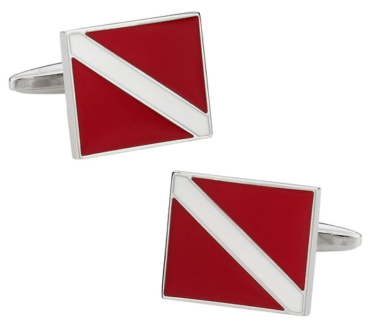 Scuba Diver Flag Cufflinks