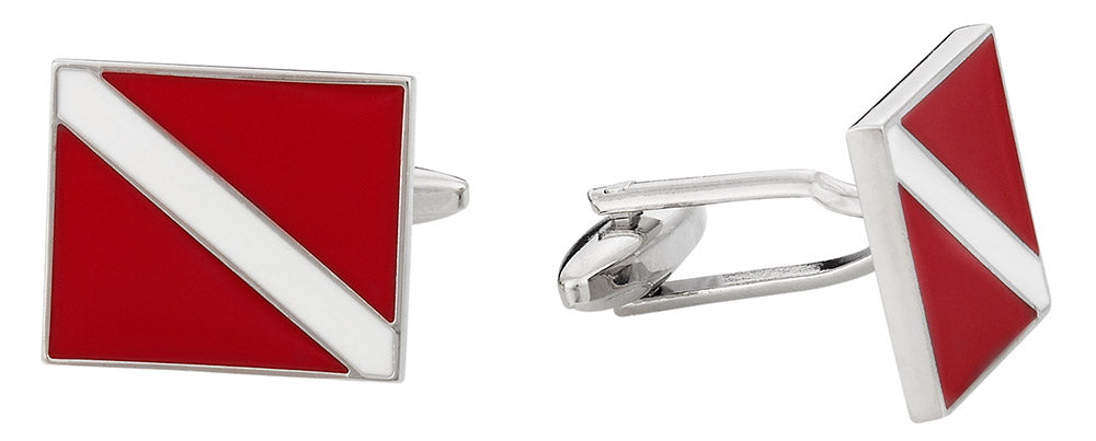 Scuba Diver Flag Cufflinks