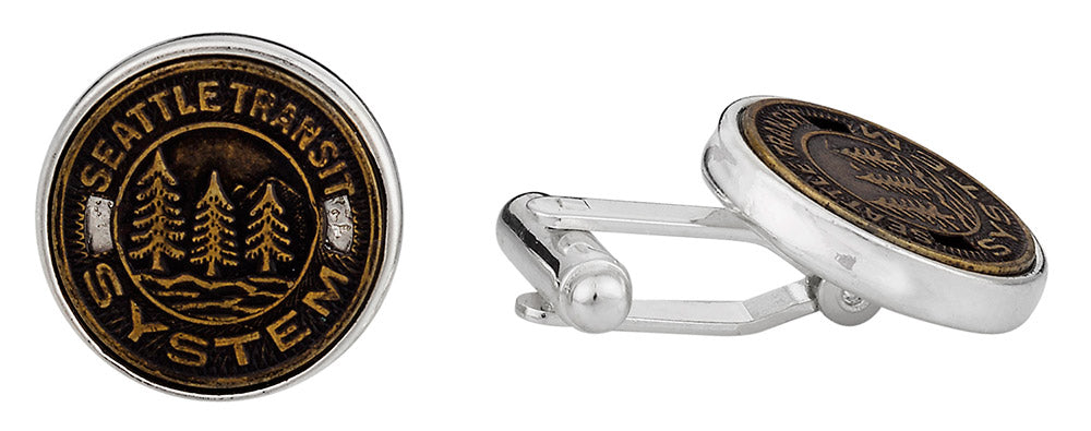 Seattle Transit Token Cufflinks