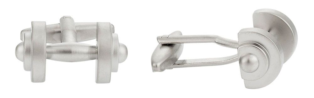 Silver Dumbbell Bodybuilder Weightlifting Cufflinks