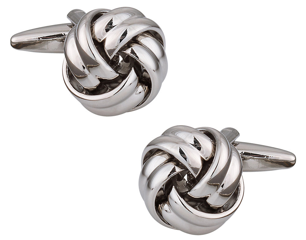 Classic Men's Silver Knot Cufflinks