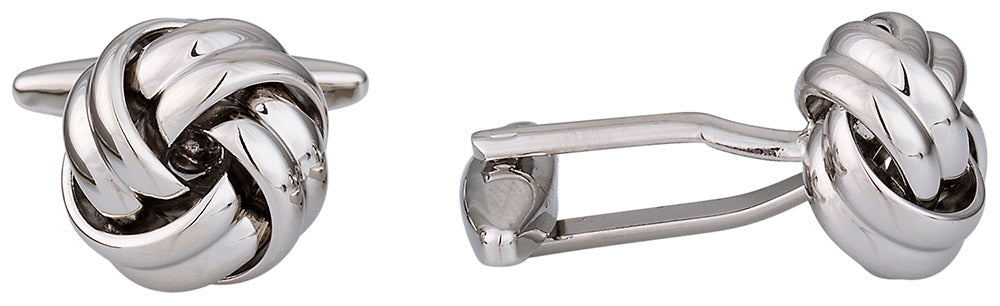 Classic Men's Silver Knot Cufflinks