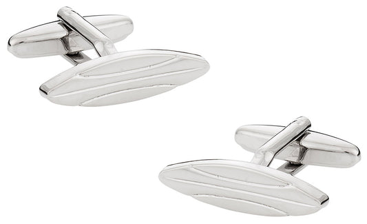 Silver Surfboard Cufflinks