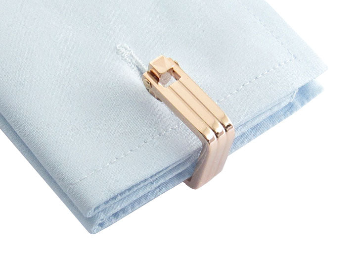 Square Wrap Rose Gold Cufflinks