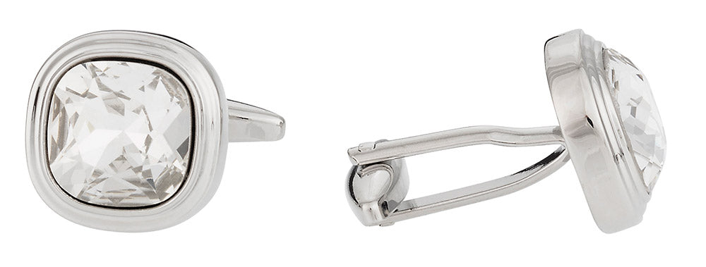 Swarovski Crystal Clear Cufflinks