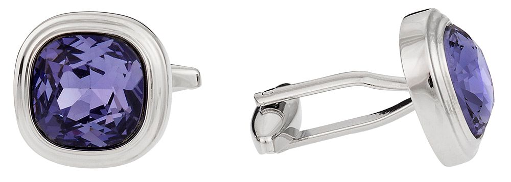 Swarovski Tanzanite Blue Purple Crystal Cufflinks
