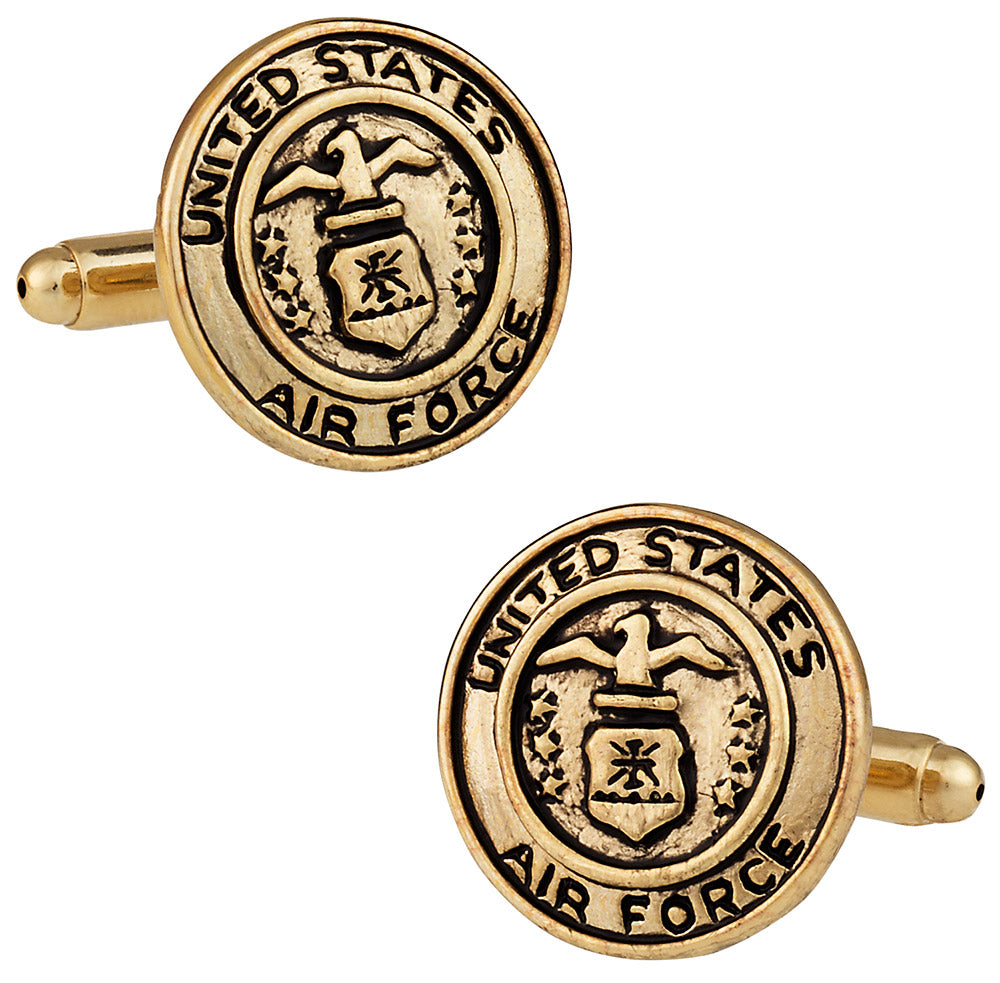 US Air Force Cufflinks Gold USAF