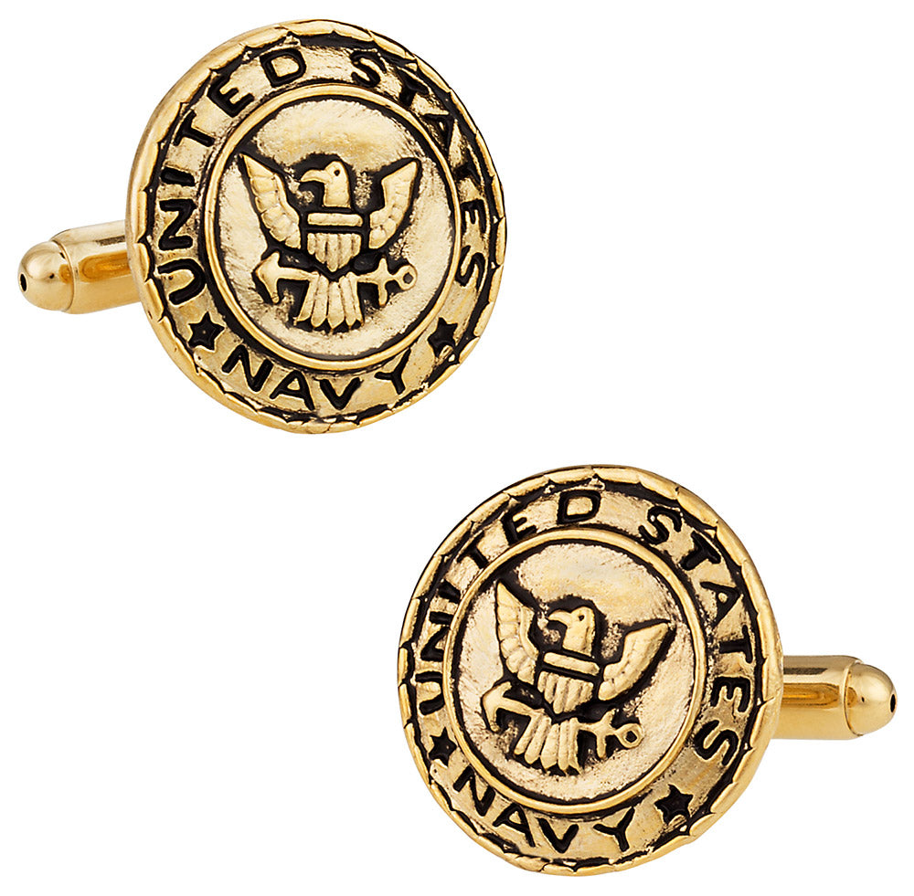 US Navy Cufflinks Gold