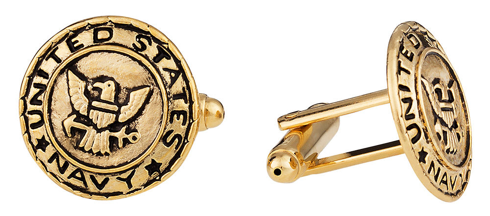US Navy Cufflinks Gold