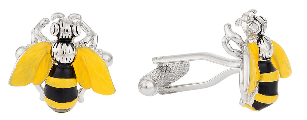 Yellow Jacket Bee Cufflinks