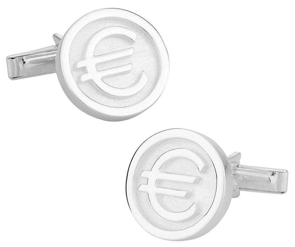 925 Sterling Silver Euro Cuff Links